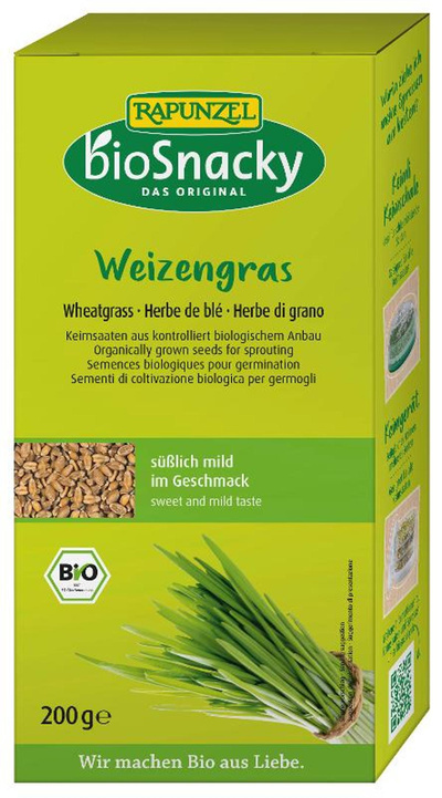 Produktfoto zu Keimsaat Weizengras 200g bioSnacky Rapunzel