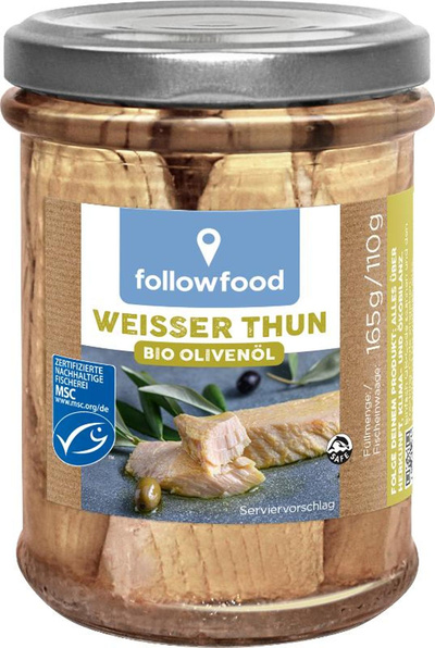 Produktfoto zu Weißer Thun in Olivenöl 165g Followfish