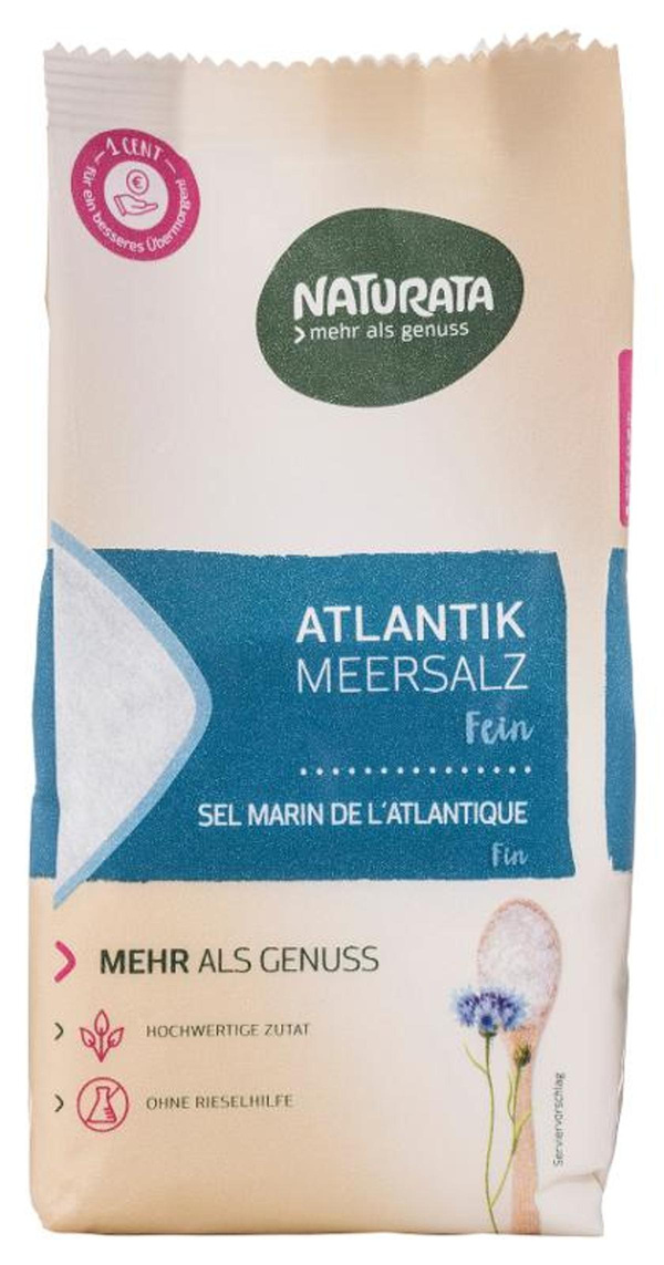 Produktfoto zu VPE Meersalz Atlantik fein 6x500g Naturata