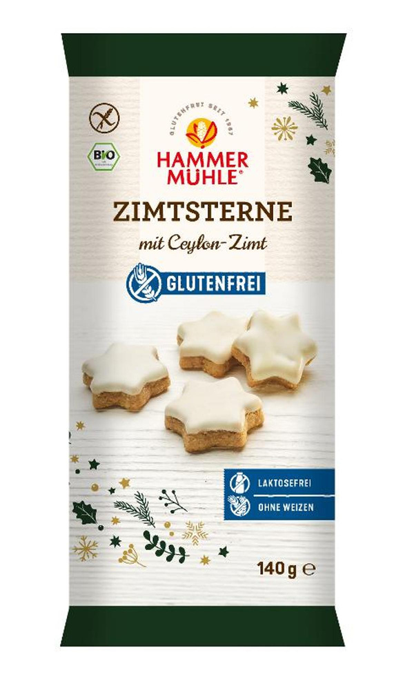 Produktfoto zu Zimtsterne glutenfrei 140g Hammermühle
