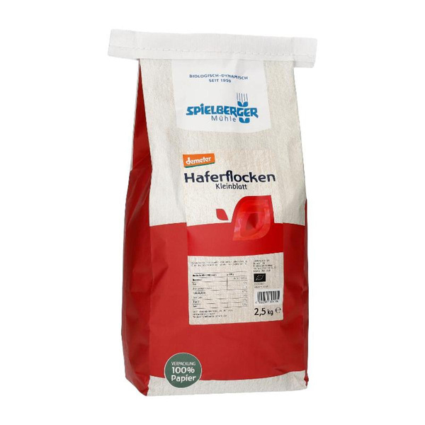 Produktfoto zu Haferflocken Kleinblatt demeter 2,5kg Spielberger Mühle