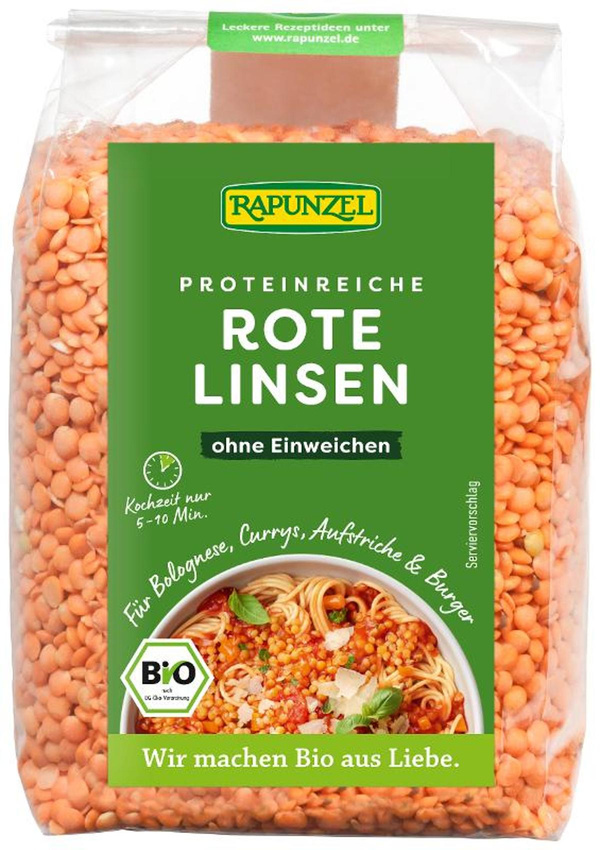 Produktfoto zu VPE Linsen rot 6x500g Rapunzel