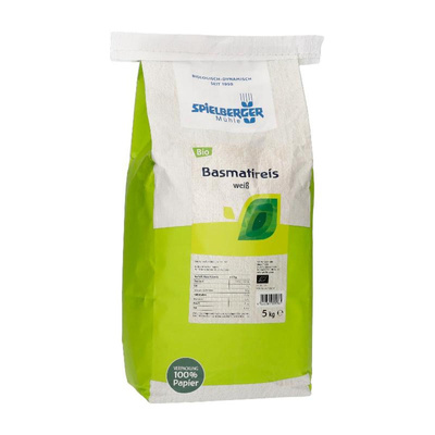 Produktfoto zu Basmatireis weiß 5kg Spielberger Mühle