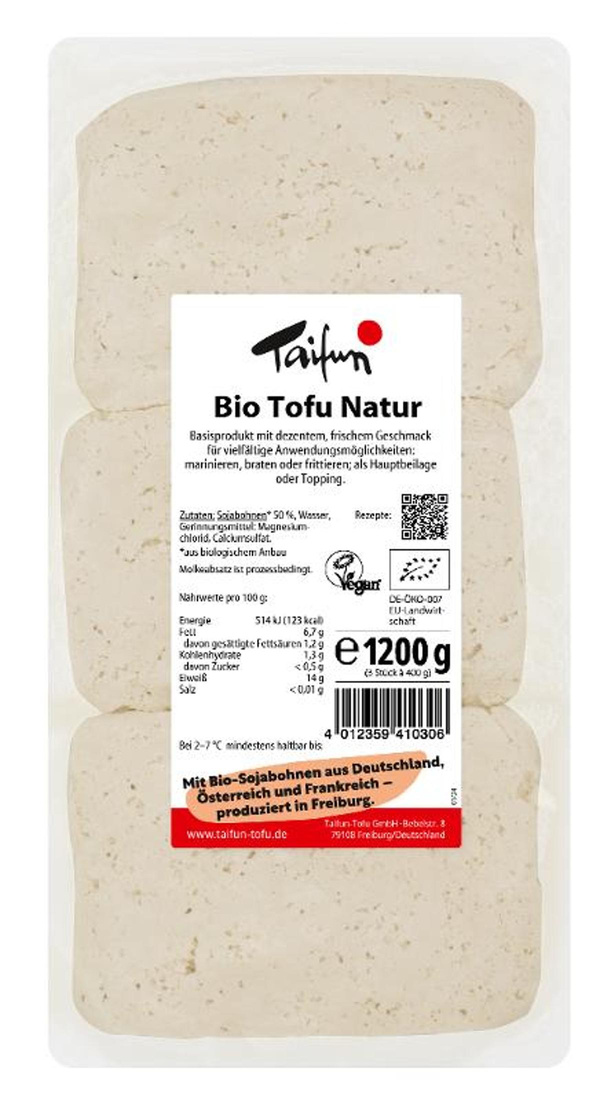 Produktfoto zu Tofu Natur 1200g Taifun