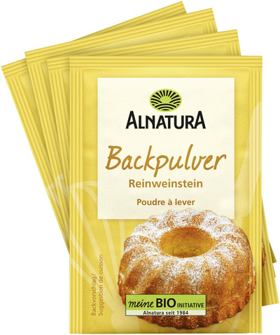 Produktfoto zu Reinweinstein Backpulver (4 Tüten) 72g Alnatura