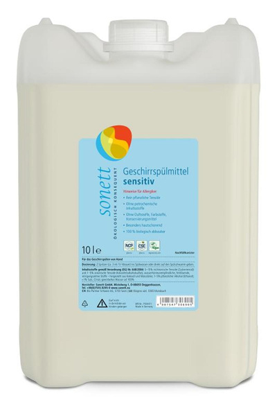 Produktfoto zu Geschirrspülmittel Sensitive 10 Liter Sonett