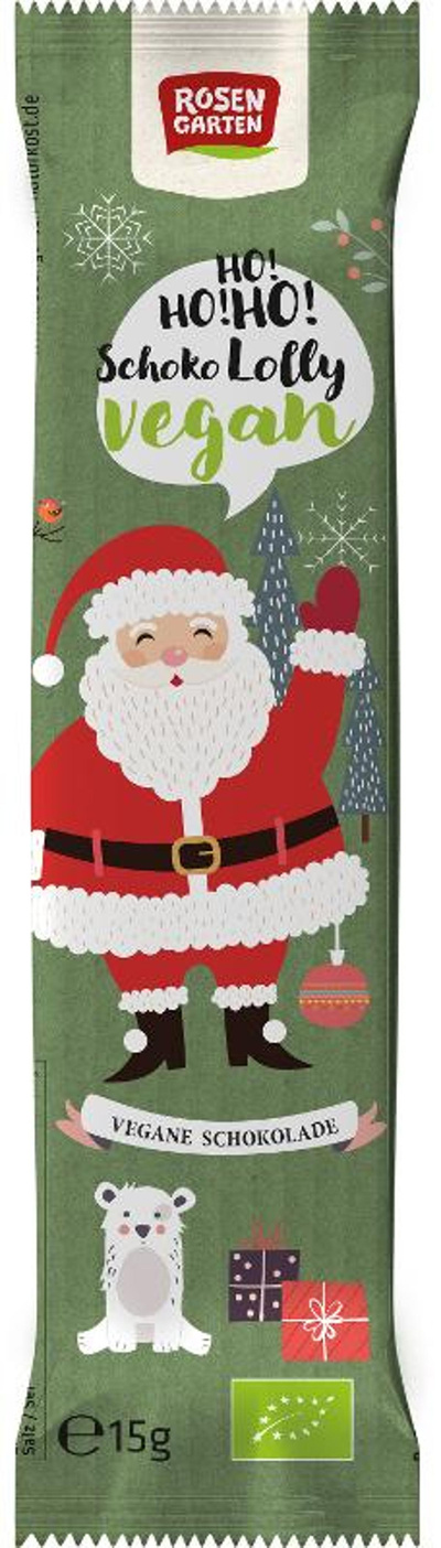 Produktfoto zu Veganer Schoko Lolly Nikolaus 15g Rosengarten