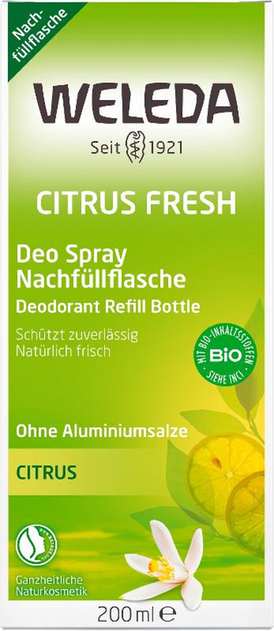 Produktfoto zu Citrus-deodorant 200 ml Nachfüllflasche Weleda