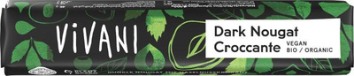 Produktfoto zu Schokoriegel Dark Nougat Croccant 35g Vivani