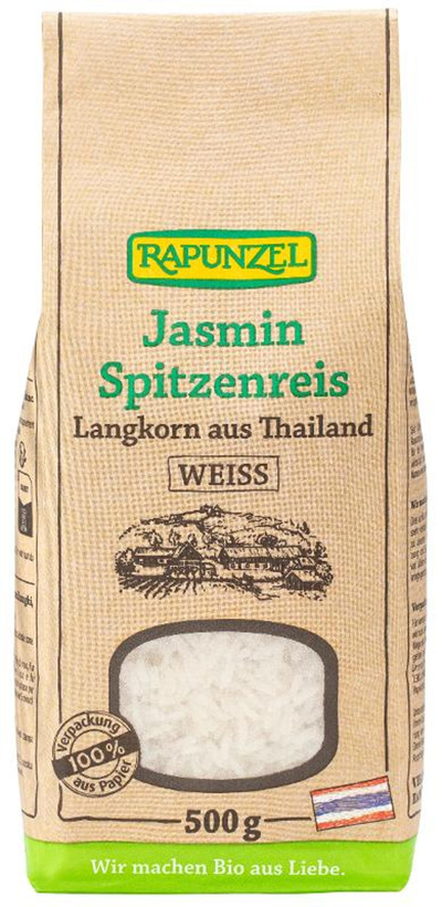 Produktfoto zu Jasmin Spitzenreis Langkorn aus Thailand 500g Rapunzel