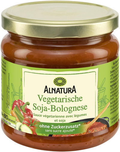 Produktfoto zu Vegetarische Soja Bolognese 350ml Alnatura