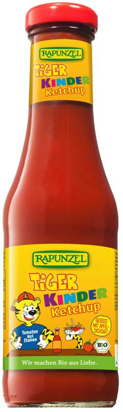 Produktfoto zu Tiger Kinder Ketchup in der Glasflasche 450ml Rapunzel