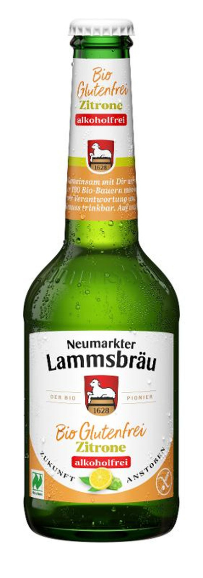 Produktfoto zu VPE Lammsbräu glutenfrei Zitrone alkoholfrei 10x0,33l Neumarkter