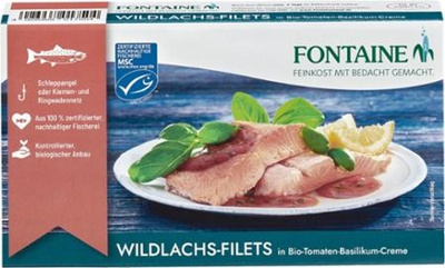 Produktfoto zu Wildlachs-Filet in Bio-Tomaten-Basilikum-Creme Fontaine
