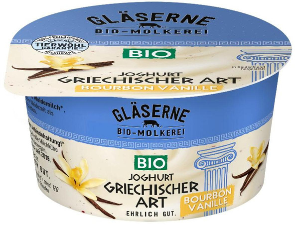 Produktfoto zu VPE Joghurt griechischer Art Vanille 6x150g Gläserne Molkerei