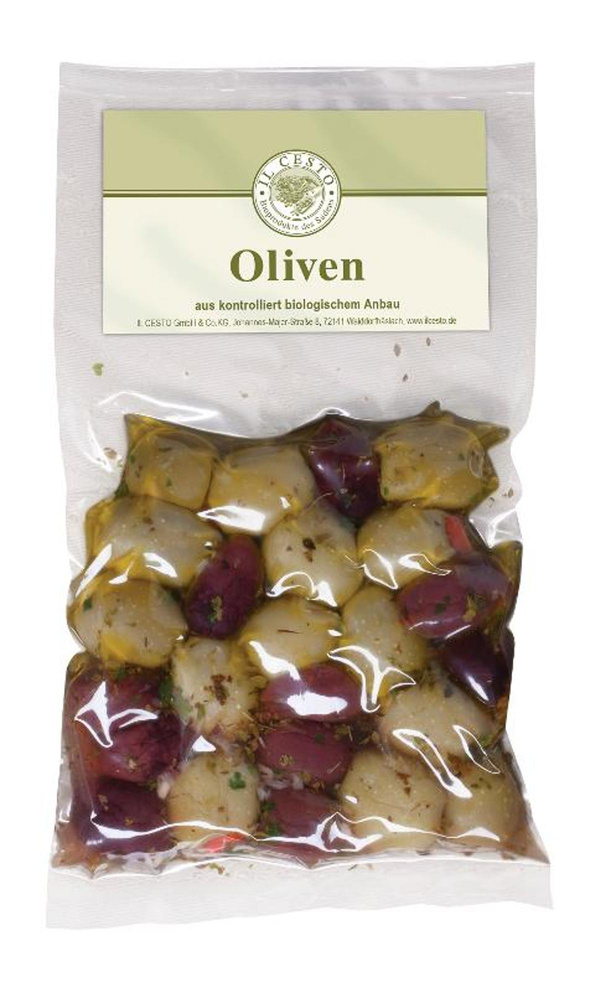 Produktfoto zu Gefüllter Oliven Mix mariniert 175g Il Cesto