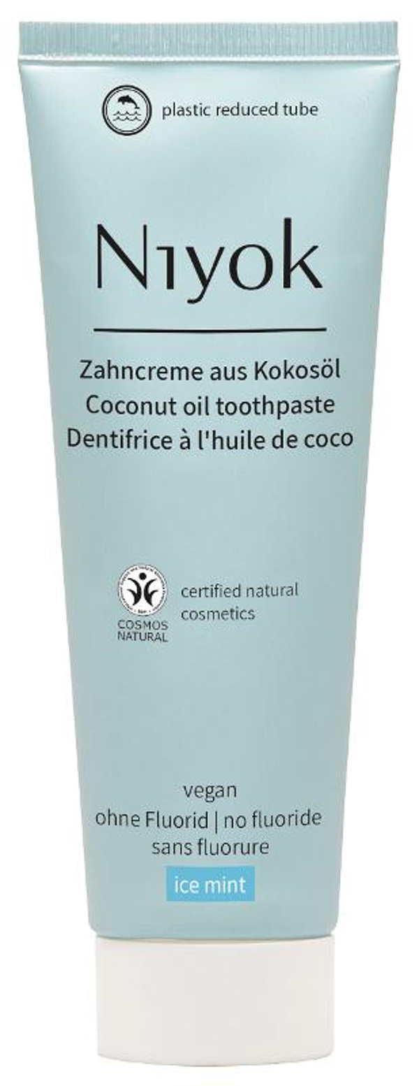 Produktfoto zu Zahncreme Kokosöl Eisminze 75ml Niyok Natural Cosmetics