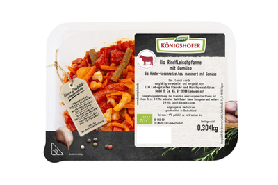 Produktfoto zu Rindergeschnetzeltes mit Gemüse 300g Königshofer