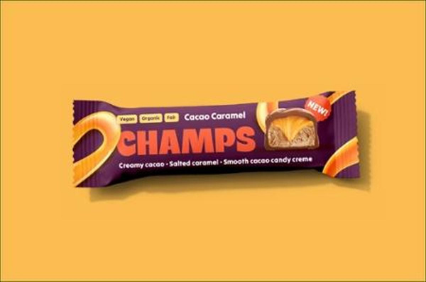 Produktfoto zu CHAMPS Kakao Karamell Riegel 43g Champs Food