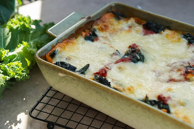 Produktfoto zu Rezept der Woche "Grünkohl-Lasagne"