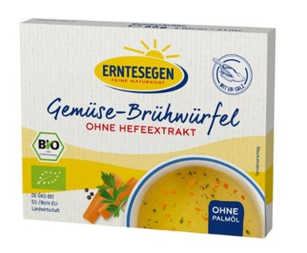 Produktfoto zu Gemüse-Brühwürfel hefefrei 66g Erntesegen