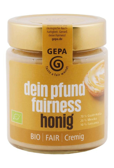Produktfoto zu Faires Pfund Honig cremig 500g GEPA