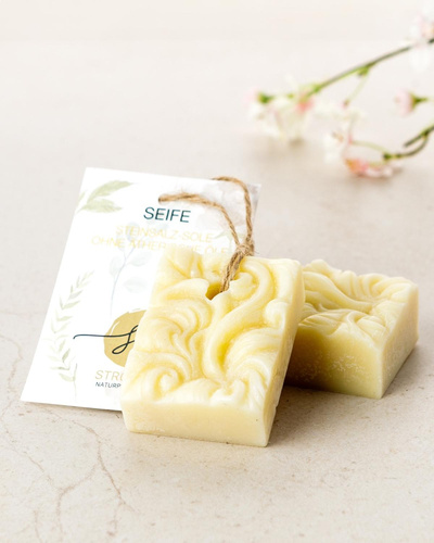 Produktfoto zu Seife mit Steinsalz-Sole ohne ätherische Öle 80g Ströher Naturprodukte