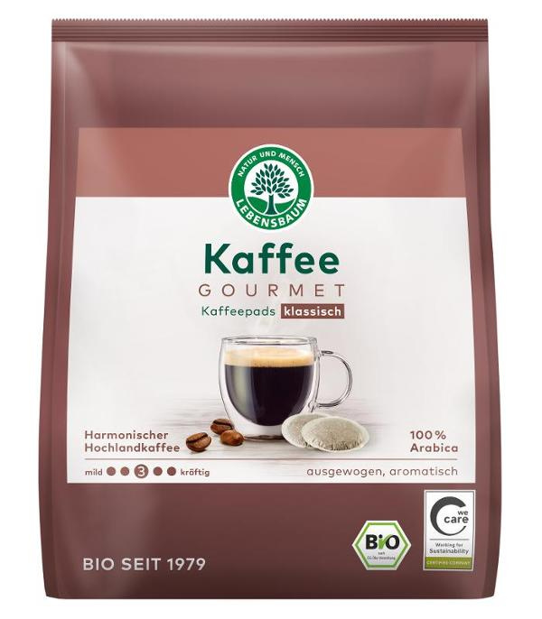 Produktfoto zu VPE Pads Gourmet Caffè Crema klassisch 5x126g à 18 ST. LEBENSBAUM