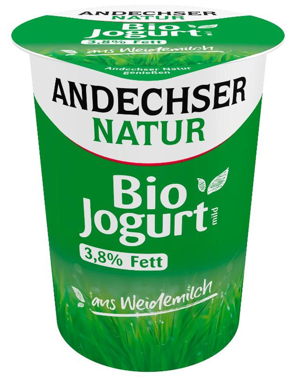 Produktfoto zu VPE Jogurt Natur mild 3,8% 6x500g Andechser