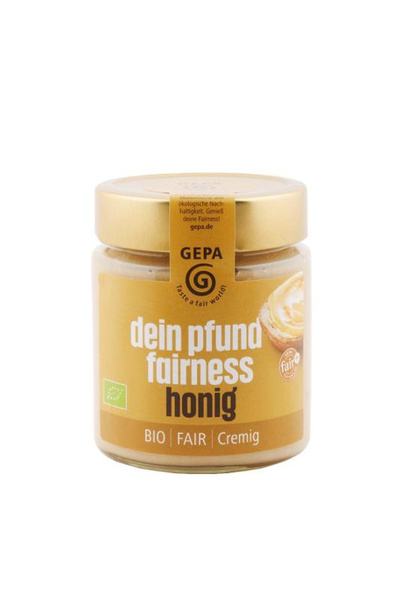 Produktfoto zu Faires Pfund Honig cremig 500g GEPA