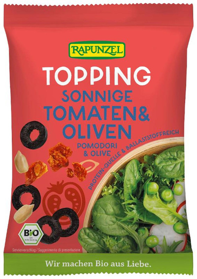Produktfoto zu Topping sonnige Tomate & Oliven 100g Rapunzel