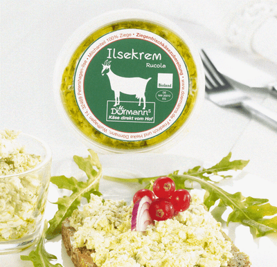Produktfoto zu Ilsekrem Ziegenfrischkäse Rucola 150g Dörmanns