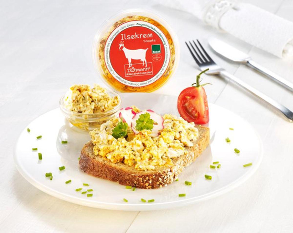 Produktfoto zu Ilsekrem Ziegenfrischkäse Tomate 150g Dörmanns