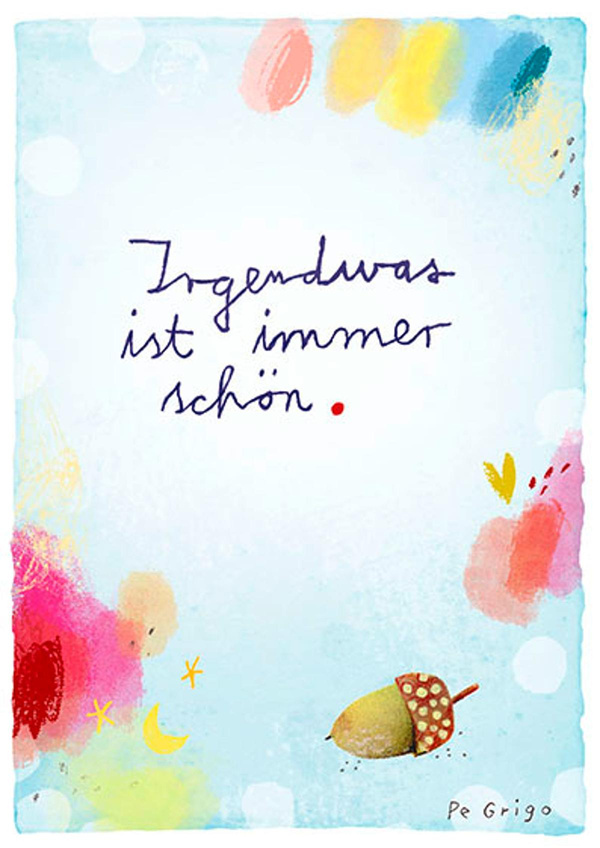 Produktfoto zu Postkarte Irgendwas ist immer schön Pe Grigo