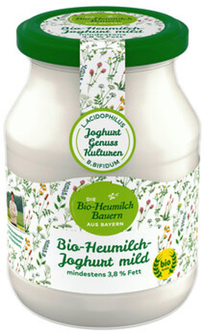 Produktfoto zu Heumilch Joghurt 3,8% 500g Heumilch Bauern