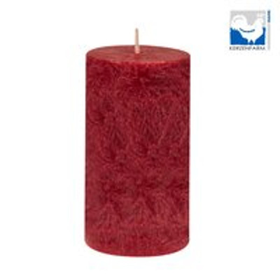 Produktfoto zu VPE Stumpenkerze klein rot Stearin 50x90 cm 10 Stück Kerzenfarm Hahn