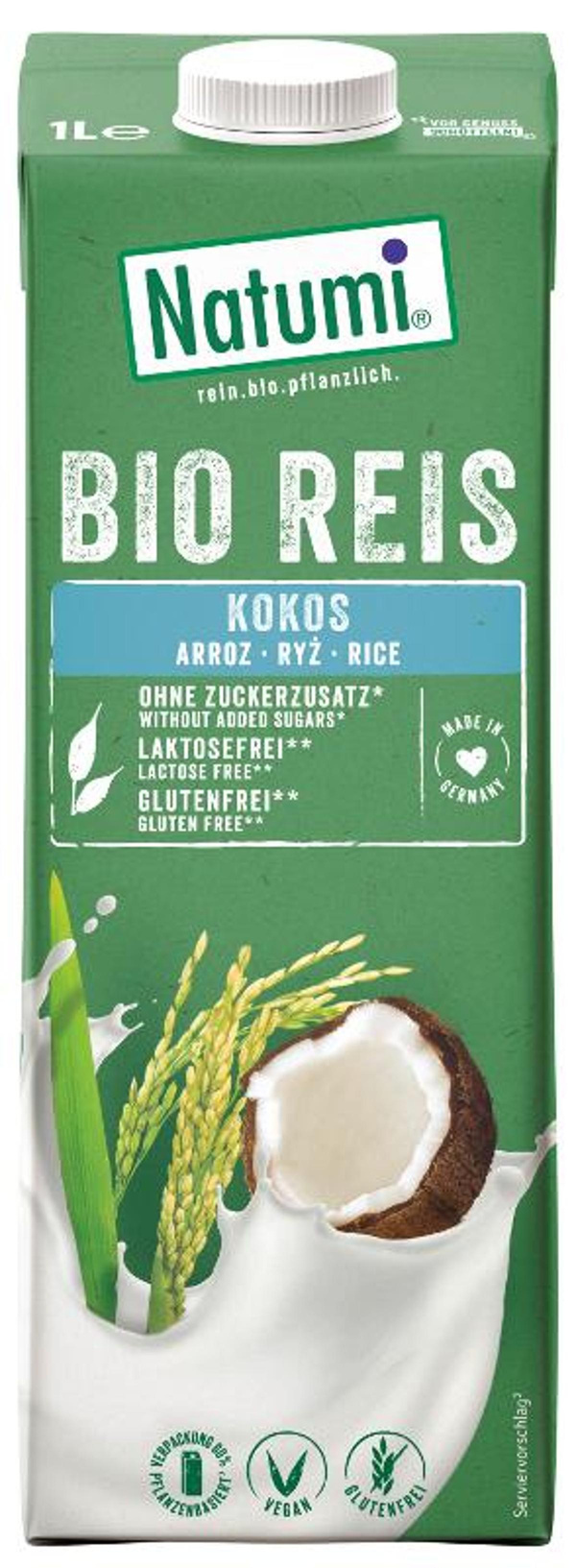 Produktfoto zu VPE Reisdrink Kokos 8x1 l Natumi