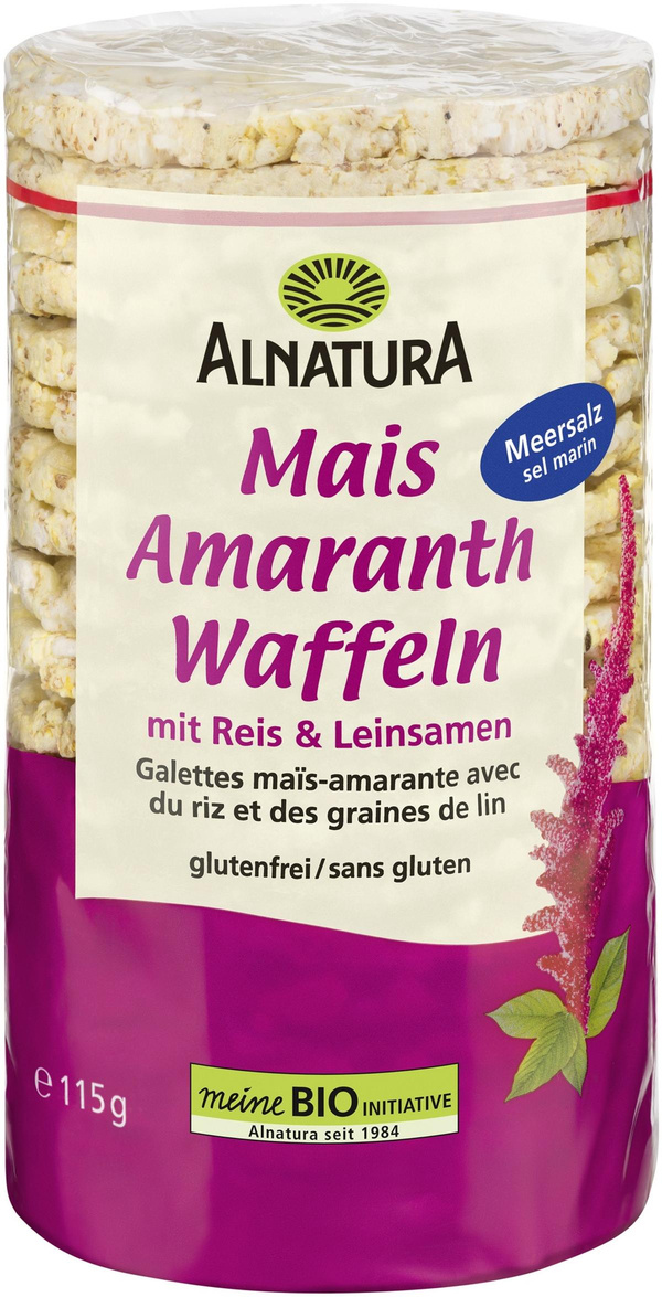 Produktfoto zu Mais Amaranth Waffeln 115g Alnatura