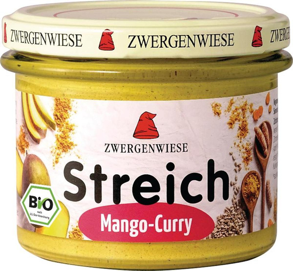 Produktfoto zu VPE Streich Mango Curry 6x180g  Zwergenwiese