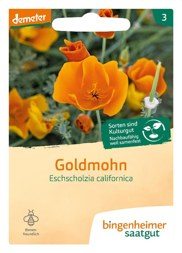 Produktfoto zu Saatgut Goldmohn 3g Bingenheimer Saatgut