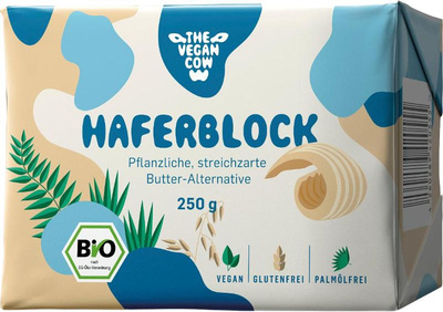 Produktfoto zu Hafer Block vegane Butteralternative 250g The vegan cow