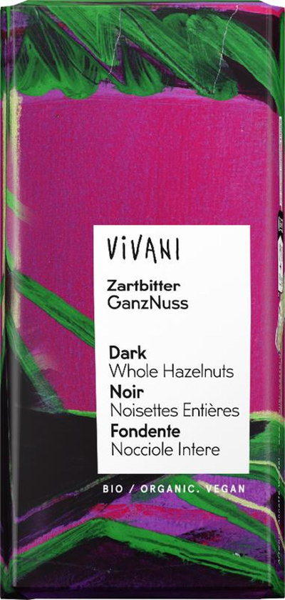Produktfoto zu VPE Schokolade Zartbitter GanzNuss 10x100g Vivani