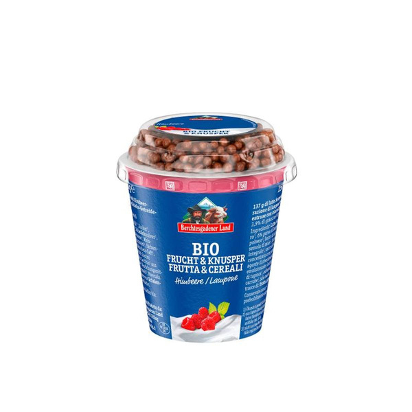 Produktfoto zu VPE Joghurt Frucht und Knusper Himbeere 150g Berchtesgadener Land