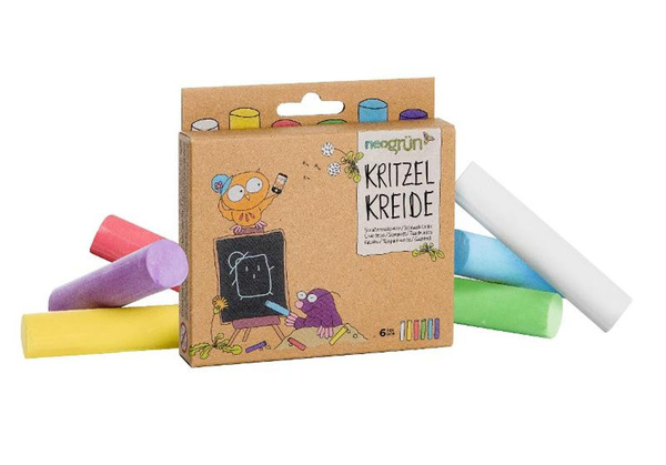 Produktfoto zu Bunte Kritzelkreide - Straßenmalkreide neongrün