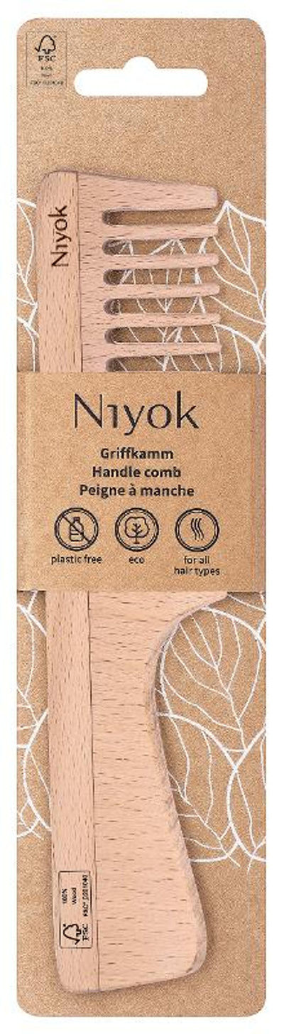 Produktfoto zu Griffkamm  Buchenholz Niyok Natural Cosmetics