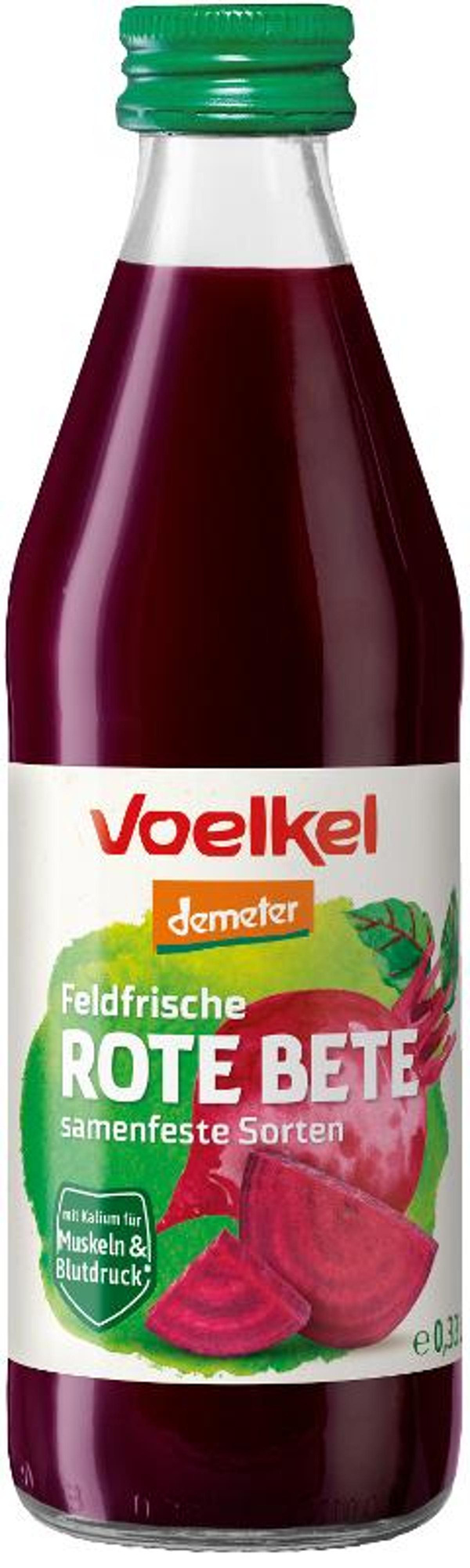 Produktfoto zu Rote Bete Saft feldfrisch 0,33l Voelkel