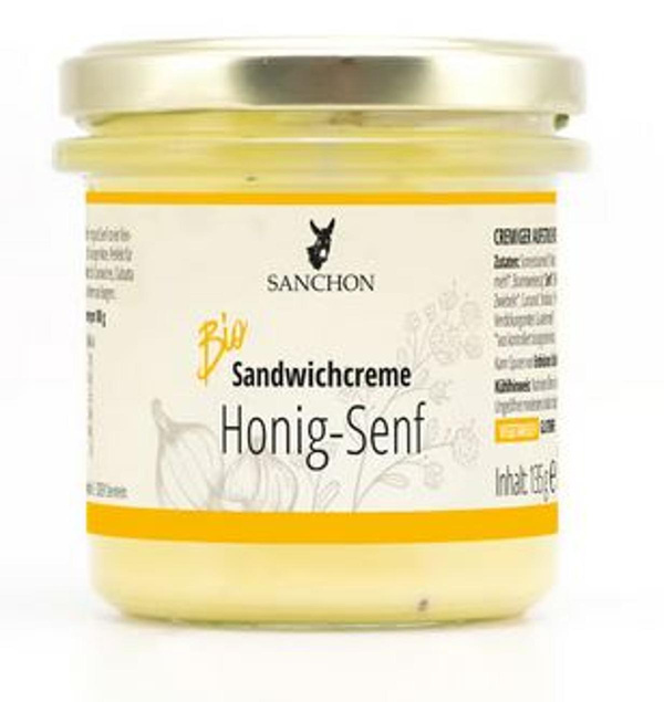 Produktfoto zu Sandwichcreme Honig Senf 175g Sanchon