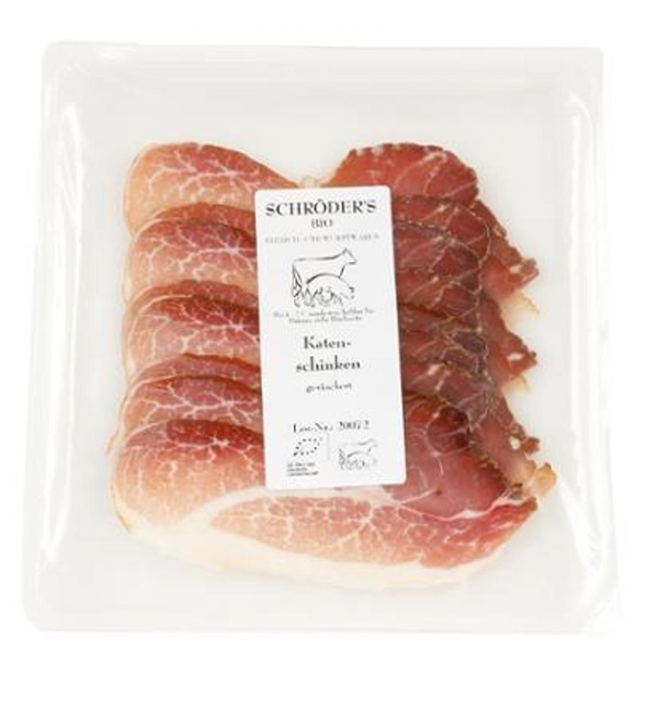 Produktfoto zu Katenschinken geschnitten 80g Schröder`s Bio Fleisch