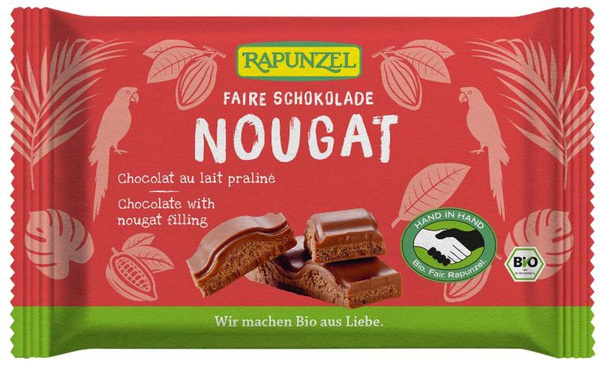Produktfoto zu Schokolade Nougat 100g Rapunzel