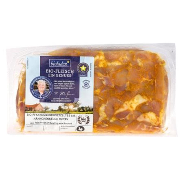 Produktfoto zu Pfannengeschnetzeltes Curry vom  Hähnchen 300g bioladen
